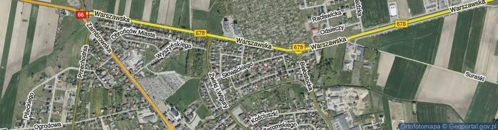 Zdjęcie satelitarne Słowackiego Juliusza ul.